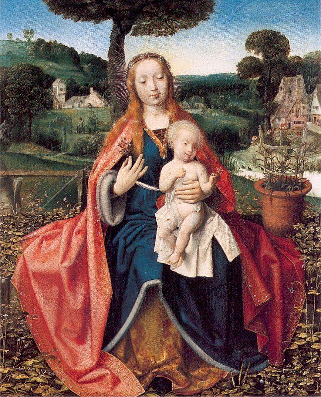 PROVOST, Jan The Virgin and Child in a Landscape china oil painting image